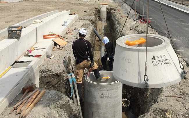 下水本管布設工事