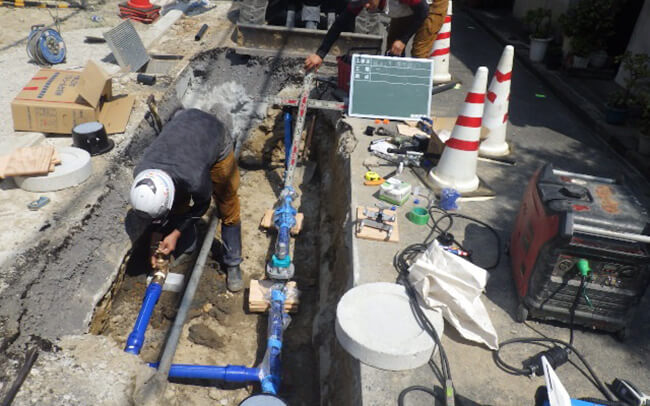 水道本管布設工事